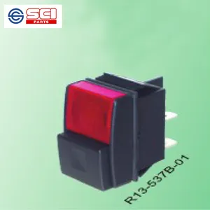 Interruptor de botón de enclavamiento dual SCI Taiwán, corriente máx. 250V, voltaje máx. 10A/16A
