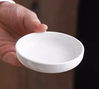 Plats à sauce en céramique jetables personnalisables, écologiques, en porcelaine classique, blancs, durables, de 2,75 à 5 pouces, pour hôtels et restaurants, vente en gros