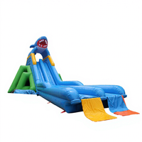 Glissière d'eau gonflable commerciale de requin pour le château gonflable de Waterslide d'adultes pour la piscine en vente