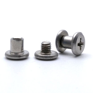 Cabeza de perfil bajo de acero inoxidable Phillips Blue Nylok Patch Rosca de bloqueo Pernos sexy Tornillos de Chicago - Product Image 1