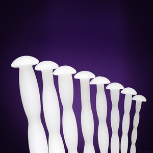 Volwassen seksspeeltje Zachte siliconen urethrale <span class=keywords><strong>plug</strong></span> voor mannen Flexibele sonde 100% waterdicht Intens spelen Climaxcontrole Zwart Wit - Product Image 4