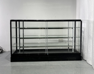 Keway bán sỉ melamine nhà máy cửa hàng bán lẻ Kệ MDF kính hiển thị tủ tiếp tân bàn kính hiển thị trường hợp - Product Image 2