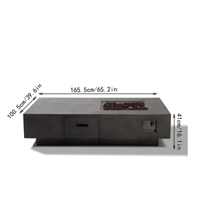 Free Style Patio Gas <strong>Fire</strong> <strong>Table</strong> Outdoor <strong>Fire</strong> <strong>Pit</strong> <strong>with</strong> Metal Construction 50000 BTU Heating for Outdoor Heating &amp; Party Use - Product Image 2