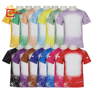 Ücretsiz örnek leopar inek ağartılmış gömlek abd boyutu erkek kadın çocuk süblimasyon düz Faux ağartılmış tam baskı Polyester t-şört - Product Image 5