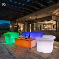 Table de bar moderne à LED avec éclairage RGB, télécommande sans fil, dessus en acrylique résistant à l'eau, usage commercial, hôtel, centre commercial, bar à domicile