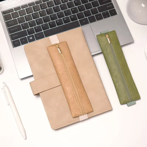 Porte-<span class=keywords><strong>stylo</strong></span> A5 à bande élastique ajustable <span class=keywords><strong>DuPont</strong></span> Paper Materials Leather Pen Sleeve Journal Waterproof Pencil Case - Product Image 2