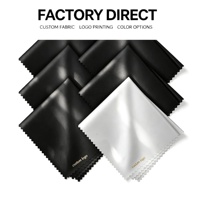 Kain Pembersih Kacamata BestClean Berlogo Custom Motif Kotak Bebas Goresan dari Bahan Microfiber