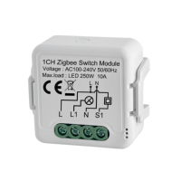 Module d'interrupteur Tuya ZigBee 3.0 10A pour maison intelligente, disjoncteur DIY 1, 2, 3 ou 4 voies, prend en charge le contrôle unidirectionnel et bidirectionnel, compatible avec Alexa et Google Home