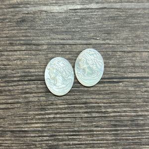 15*20mm Blanc Shell Sculpté Vierge Marie Ovale <span class=keywords><strong>Camée</strong></span> Cabochon Flatback Nacre Dame <span class=keywords><strong>Camée</strong></span> pour DIY Bijoux - Product Image 6