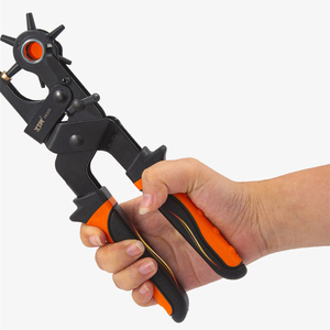 Pince à poinçonner rotative ergonomique YTH en cuir robuste, 6 tailles de trous, pour ceintures, bracelets de montre, sacs à main, chaussures, <span class=keywords><strong>réparation</strong></span> artisanale du cuir - Product Image 6