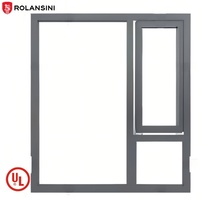 Ventana Abatible de Acero Revestido de Aluminio Resistente al Fuego Rolansini, Ventana Ignífuga de Acero Revestido de Aluminio, Fenster