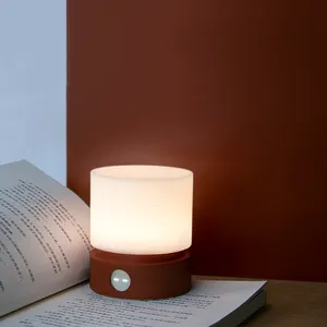 Zylindrische rotierende Timing LED wiederauf ladbare Lampe Licht Digital anzeige Schreibtisch lampe Nacht atmung Schlaf Nachtlicht für Kinder