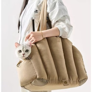 Sac à dos portable multifonctionnel Sac de transport pour animaux de compagnie Ceinture de sécurité et laisse de <span class=keywords><strong>voiture</strong></span> pour chien Housse amovible pour chat et <span class=keywords><strong>chiot</strong></span> pour le voyage - Product Image 1