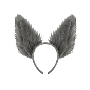Accesorios de disfraz de <span class=keywords><strong>Animal</strong></span> de Halloween, piel de felpa, zorro marrón, Lobo, perro, orejas de Chacal, diadema y cola - Product Image 6