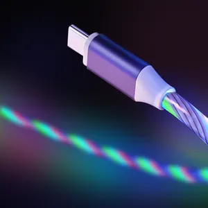 En kaliteli light up akış ışıkları mikro bir tıraş sat bilgisayar veri şarj kabloları MP3 MP4 çalar için