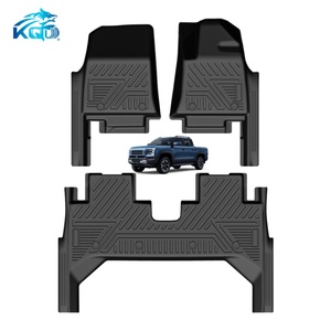 Alfombrillas de Coche Antideslizantes e Impermeables KQD TPE, Juego Completo de 3 Piezas, Patrón Geométrico, 3-3.5mm, Fácil Mantenimiento, 1 Año de Garantía, Modelo KQD-08596 - Product Image 1