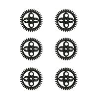 No.32498 MOC Parts Gear 36 Tooth Doble bisel Plástico DIY Niños Juguetes de construcción educativos Ladrillos Bloques de construcción