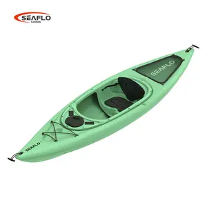 SEAFLO oem color sea ocean plastic cheap sit in kayak 1 person Matcha Green single kayaks for sale with kayak accessory option