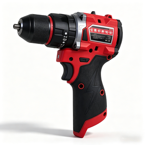 Taladro Inalámbrico M12 sin Escobillas, Caja de Cambios Metálica Roja y Negra, Taladro Eléctrico Inalámbrico para Construcción y Reparaciones Domésticas, INR18650 1300mAh - Product Image 3
