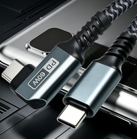 Kabel USB C ke USB C 1M, Kabel USB 3.2 10Gbps Berjaring, Pengisian Cepat 60W PD, Video 4K, untuk SSD Eksternal, Hard Drive