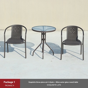 Customized Modern Outdoor Rattan Furniture Leisure Chairs Balcony Tables with Waterproof Feature Including <strong>Patio</strong> <strong>Umbrellas</strong> <strong>Bases</strong> - Product Image 6