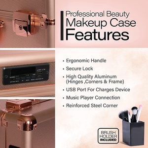 Professional Portable Travel <strong>Make</strong> <strong>up</strong> Box <strong>with</strong> Mirror <strong>with</strong> Built in <strong>Lights</strong> - Product Image 5