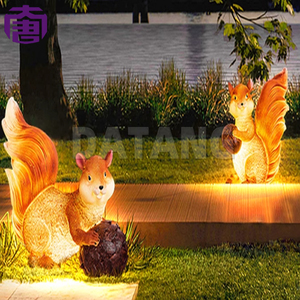 Cute Squirrel LED Motif Light with Fiberglass Resin Structure for Outdoor Garden and Landscape Decoration - Product Image 5