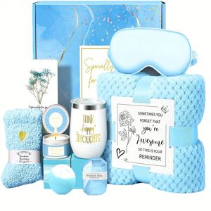 Luxurious Spa <b>Gift</b> Basket for Women - Includes Scented Candle, Bath Bomb, Body Lotion, Eye Mask, and Elegant <b>Gift</b> Box - Perfect - Product Image 3