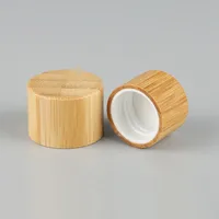 Bamboo and wood products cosmetic packaging bottle cap 18/20/24/410 plastic bottle spiral lid 20mm 24mm bamboo screw cover