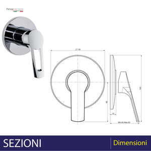 Mitigeur de douche encastré à levier unique chromé série 4 avec outil de tournage à levier ouvert pour une expérience de bain personnalisée - Product Image 5