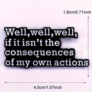 Spilla '<span class=keywords><strong>Se</strong></span> Non Sono le Conseguenze' Accessorio Moda in Metallo con Tema Lettere per Regalo Perfetto - Product Image 4