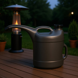 Bidón de aceite para calefacción Geli Geli de 10L, color antracita, con boquilla para calentadores de patio. - Product Image 3