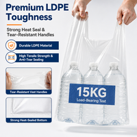 Sacs à pain en LDPE micro-perforés sur mesure, type gilet, pour boulangerie, emballage alimentaire, sacs à pain en wicket pour chaîne d'épicerie, vente en gros