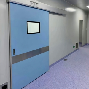 Pintu Geser Bermotor dari Paduan Aluminium dengan Pelindung Sinar-<span class=keywords><strong>X</strong></span> untuk Penggunaan Interior Rumah Sakit - Product Image 2