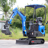 Mini-excavatrice de haute qualité pour petites exploitations agricoles, 1 tonne, 2 tonnes, mini-excavatrice sur chenilles, moteur Euro 5 CE EPA, mini-pelle, micro-mini-excavatrice