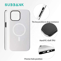 Coque de protection magnétique 2-en-1 pour sublimation SUBBANK, compatible avec la recharge sans fil 3D, pour iPhone 17, durable, tendance, personnalisable, promotionnelle