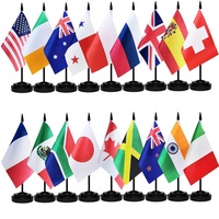 Drapeaux de table personnalisés en gros du Pakistan – Drapeaux de table doubles personnalisables pour le bureau et la maison