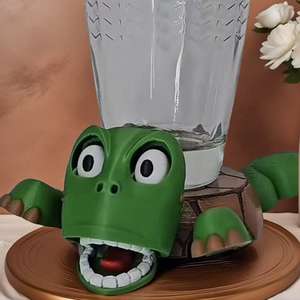 3D السلاحف المطبوعة الكرتون مكتب زخرفة منتج جديد البلاستيك غير سامة الاطفال قاعدة أكواب القهوة معبرة للأطفال - Product Image 3