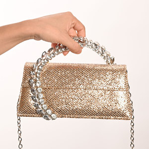 Nuevo Bolso de Mano de Satén para Fiesta con Asa de Cristal - Bolso de Hombro Cruzado para <span class=keywords><strong>Mujer</strong></span>, para Bodas y Eventos - Product Image 3