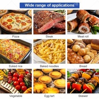 Harga Oven Konveyor Gas Komersial 20 Inci, Panas Tinggi, 18 Forno De Esteira Transportador Dual Horno Electrico Para Pizza