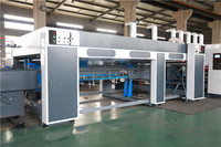 FFG Petite ligne de fabrication de boîtes en carton ondulé avec plieuse-colleuse automatique pour impression flexographique, prix de la machine plieuse-colleuse de carton