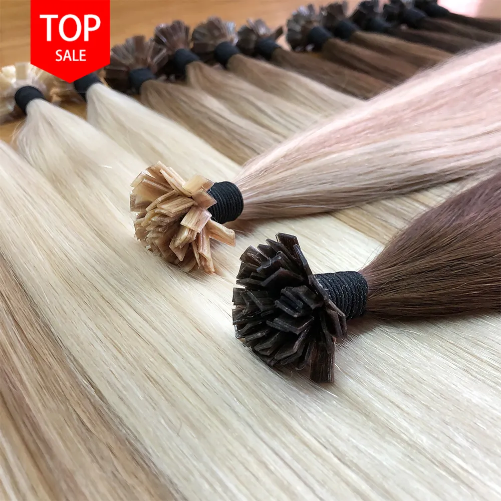 Ktip Hair Extensions 12A Double Drawn Russische Platte Keratine K Tip Hair Extensions Menselijk Haar