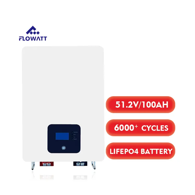 10 ans de vie batterie de stockage d'énergie à cycle profond Flowatt batterie Lifepo4 pour système solaire domestique