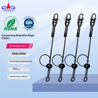 Anneaux de connexion pour câbles métalliques, revêtement noir, protection antichute, directement de l'usine