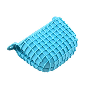Tahan Panas Makanan Aman Fleksibel Oven <span class=keywords><strong>Grabber</strong></span> Menebal Grid Silikon Oven Mitt Pot Pemegang dengan Loop untuk Dapur dan Baking - Product Image 4