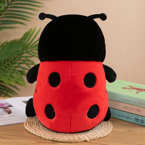Divertido y Lindo Peluche de Mariquita de Dibujos Animados, Animales Salvajes de Peluche, Almohadas de Peluche, Insecto, Mariquita, Animales de Peluche - Product Image 3