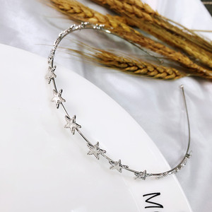 <span class=keywords><strong>Diadema</strong></span> <span class=keywords><strong>de</strong></span> Metal con <span class=keywords><strong>Estrella</strong></span> para Mujer, Accesorio para el Cabello, <span class=keywords><strong>Diadema</strong></span> Delgada <span class=keywords><strong>de</strong></span> Aleación, Moda, Venta Caliente - Product Image 3