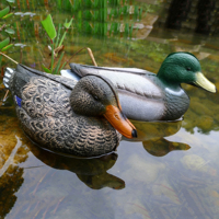 Décoy de canard colvert réaliste en plastique PE, flottant, pour la chasse, simulation d'oiseau, léger, pour aménagement paysager extérieur