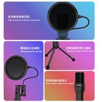 Kit de microphone USB MIM-777, microphone de jeu pour ordinateur PC avec trépied et filtre