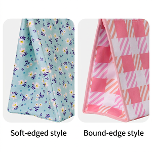 Oxford Cloth Printed Insulated Zipper Closure Water Resistant 2 Persons Large Capacity Portable Lunch Bag for Women - Product Image 4